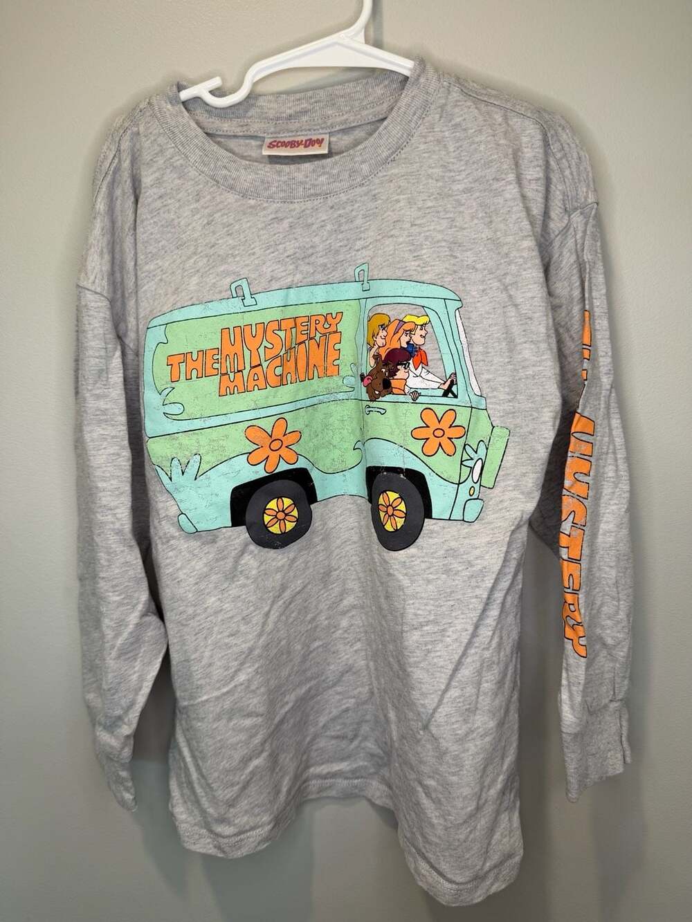 Scooby-Doo Mystery Machine Long Sleeve Shirt Size 7 Grey